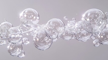 Whispers of Air: Floating Transparent Bubbles in Light

