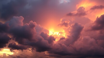 sunset in the clouds