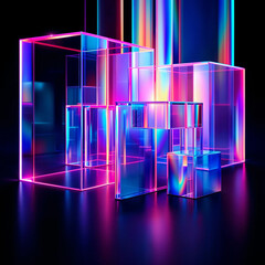 "Spectrum Scape: A Fusion of Light and Glass"