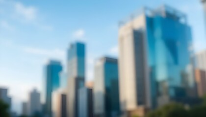 Obraz premium Abstract Blurred Cityscape Background for Modern Urban-Themed Banner Designs