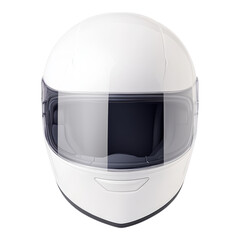 Fototapeta premium White Helmets for Safety in Sports and Racing Environments