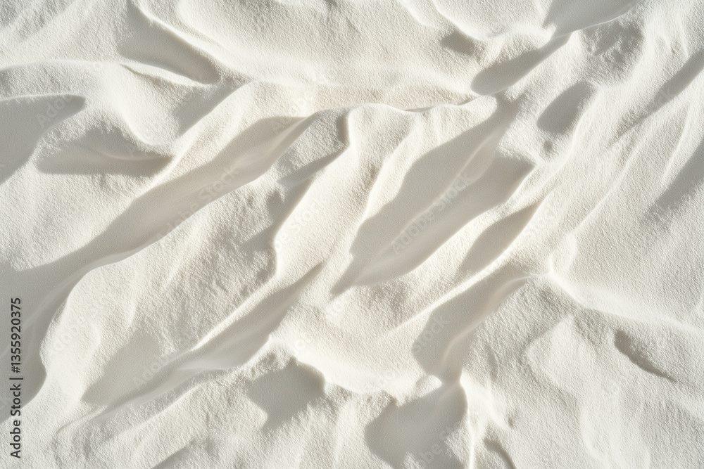 Aufkleber close up of white sand with intricate wind patterns creating textured surface