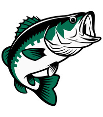 Fototapeta premium Bass Fish Clipart