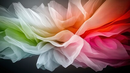 Abstract Colorful Fabric Texture   Soft  Flowing  High Resolution Tulle Background