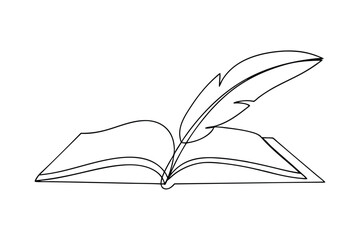 Open Book, Quill Pen, Writing, Literature, Story, Learning, Knowledge, Education, Author, Reading