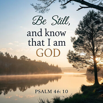 "Be Still and Know That I Am God - Psalm 46:10"