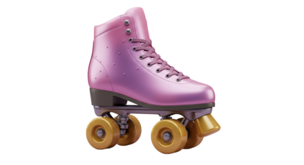 Isolated Pink Roller Skate
