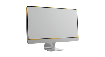 Isolated Modern Computer Monitor with Blank Screen