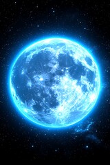 Obraz premium Blue Moon in Space