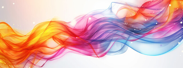 Abstract Vector Background With Vibrant Colors and Artistic Ribbons for Hope and Support