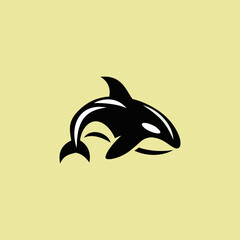 Dynamic Orca Vector Logo - Sleek Killer Whale Design