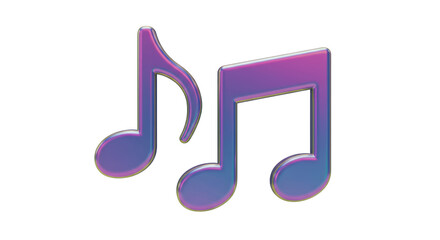 Isolated Holographic Music Notes