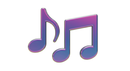 Isolated Holographic Music Notes