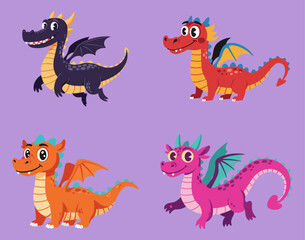 Adorable Cartoon Dragons Collection