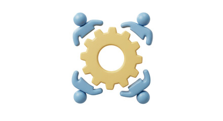 Isolated Gear Teamwork