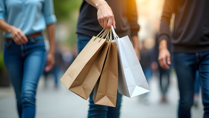 woman holding shopping bags