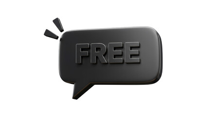 Isolated Free Speech Bubble