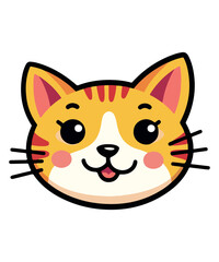 Happy Cat Avatar Sticker Design