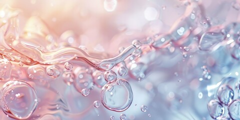 Delicate Water Splash with Bubbles