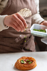 pastry making in a bakery