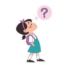 student thinking curious