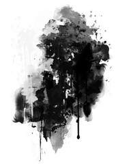 Realistic Artistic Watercolor Brush Strokes transparent Background, Grunge Ink Splatters, Drips, and Spray Paint Borders, Isolated Abstract Texture for Creative Design