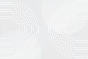 Abstract geometric white and gray Background with circle shape.
