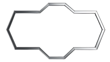 Elegant Metallic Outline Frame with Black Background for Modern Design