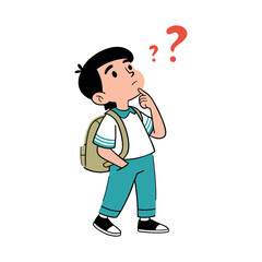 student thinking confused