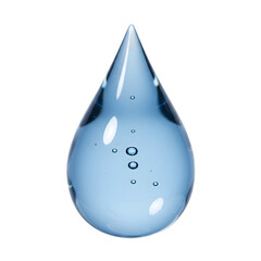 Natural water drop isolated on white background. icon. Clipping path.
