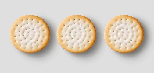 Realistic white biscuit packaging mockup with a matte finish, isolated on a neutral gray background, perfect for branding and product presentation
