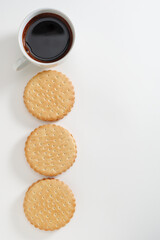 Coffee and sandwich cookies