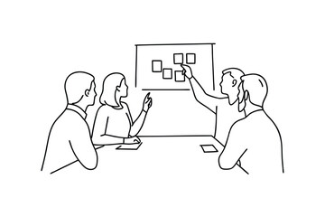 Team Brainstorming Session Agile Methodology, Project Planning, Sticky Notes