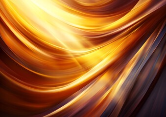 Abstract golden waves flowing beautifully across the entire image space