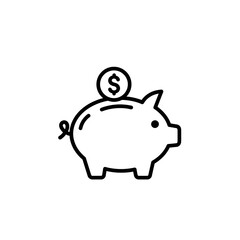 Fototapeta premium A Black And White Image Of A Piggy Bank With A Dollar Sign On Top
