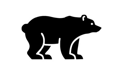 Bear Silhouette Vector – Bold Minimalist Wild Animal Design