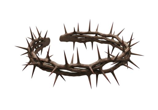 Crown of Thorns Religious Symbol Image isolated on transparent background
