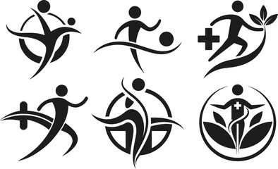 Contemporary Medical and Wellness Logo Collection
