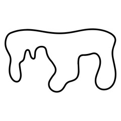 Kawaii handrawn water drop,splash isolated on white background, Water drops,