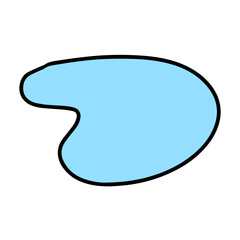 Kawaii handrawn water drop,splash isolated on white background, Water drops,