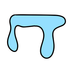 Kawaii handrawn water drop,splash isolated on white background, Water drops,