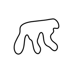 Kawaii handrawn water drop,splash isolated on white background, Water drops,