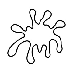 Kawaii handrawn water drop,splash isolated on white background, Water drops,