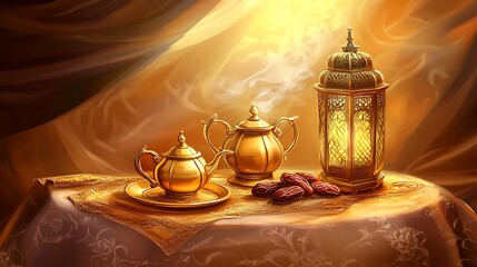 Warm Eid Tea Scene