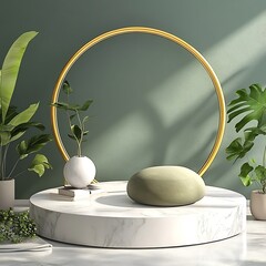 Modern for minimalist, zen-like display podium.