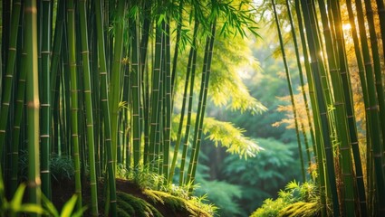 Fototapeta premium Bamboo forest of Arashiyama in proximity to