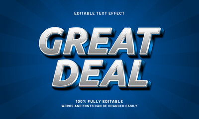 great deal editable text effect with a sale and offer text style