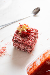 lamington making in australian bakery