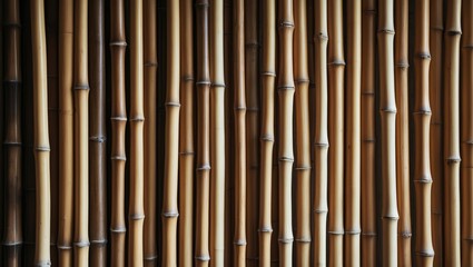 Fototapeta premium Bamboo texture backdrop for interior or exterior design.
