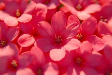 Obraz premium Pink flowers closeup with vibrant bloom.